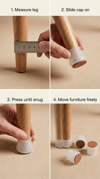 FloorGuard — SilicaGrip Leg Cap Set
